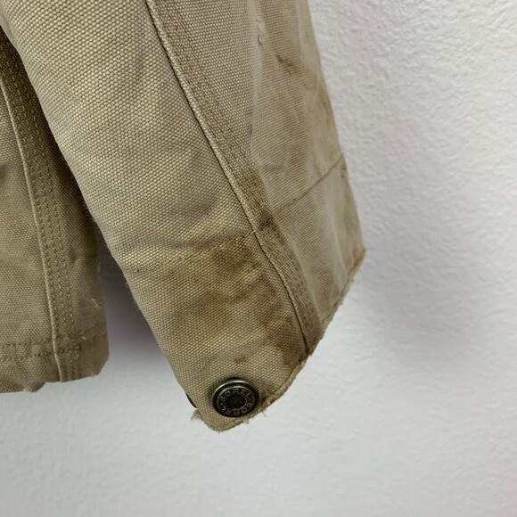 Vintage Sorel Khaki Canvas Work Chore Jacket Mens Large - Picture 9 of 11